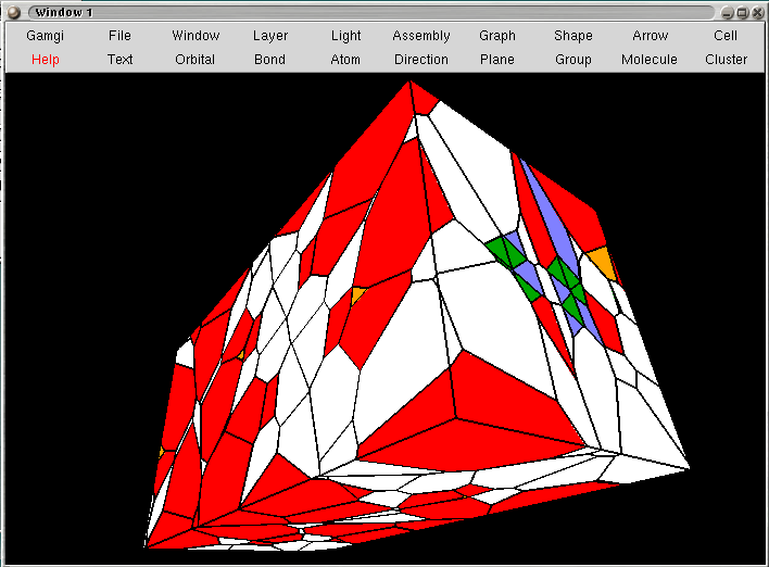 Image showing Voronoi tesselation of DNA, with outer boundary planes